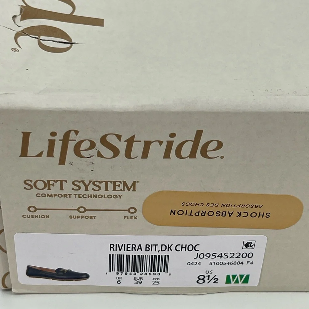 ⭐️Life Stride Women's Classic Riviera Dark Chocolate Loafers with Gold Accents